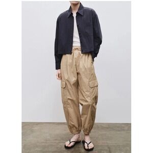 Mijeong Park Cargo Pants Joggers Lightweight Camel  Size L Comfortable Travel